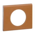 Legrand - Plaque Céliane Matières 1 poste - finition Cuir Caramel
