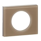 Legrand - Plaque Céliane Matières 1 poste - finition Verre Moka