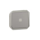 Legrand - Interrupteur ou va-et-vient témoin sans Neutre 4AX 250V Plexo composable gris