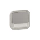 Legrand - Poussoir NO-NF lumineux porte-etiquette Plexo composable gris
