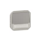 Legrand - Poussoir NO-NF lumineux porte-étiquette Plexo composable gris