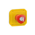 Legrand - Coup de poing d'urgence deverrouillage a cle Plexo composable jaune