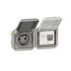 Legrand - Prise de courant différentielle Plexo composable gris