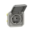 Legrand - Prise de courant 2P+T Plexo version schuko - composable Gris