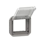 Legrand - Adaptateur Plexo verrouillable à volet transparent pour Mosaic - composable gris