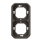 Legrand - Support plaque encastré 2 postes montage horizontal/vertical Plexo anthracite
