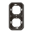 Legrand - Support plaque encastré 2 postes montage horizontal/vertical Plexo anthracite