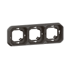 Legrand - Support plaque encastré 3 postes montage horizontal/vertical Plexo anthracite