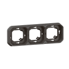 Legrand - Support plaque encastré 3 postes montage horizontal/vertical Plexo anthracite