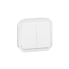 Legrand - Commande double interrupteur ou poussoir Plexo composable blanc