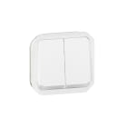 Legrand - Commande double interrupteur ou poussoir lumineux Plexo composable blanc