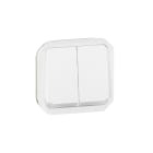 Legrand - Commande double interrupteur ou poussoir lumineux Plexo composable blanc
