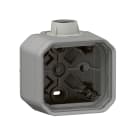 Legrand - Boîtier saillie à presse étoupe 1 entrée PG16 1 poste Plexo gris