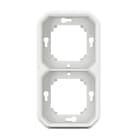 Legrand - Support plaque encastré 2 postes montage horizontal/vertical Plexo blanc