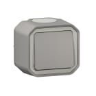 Legrand - Poussoir NO Plexo complet en saillie gris