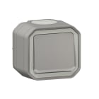 Legrand - Poussoir NO lumineux Plexo complet saillie gris