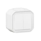 Legrand - Commande double interrupteur ou poussoir Plexo complet saillie blanc