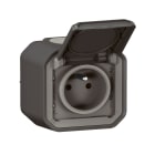 Legrand - Prise de courant 2P+T Plexo complet saillie anthracite