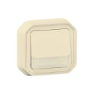 Legrand - Poussoir NO-NF lumineux porte-étiquette Plexo complet encastré sable