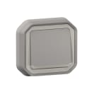 Legrand - Poussoir NO lumineux Plexo complet encastré gris