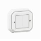 Legrand - Commande double Self-e pour éclairage et prise Plexo with Netatmo complet blanc