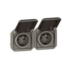 Legrand - Prise de courant 2x2P+T horizontale Plexo composable anthracite