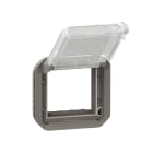 Legrand - Adaptateur Plexo verrouillable à volet transparent pour Mosaic -compo anthracite