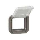 Legrand - Adaptateur Plexo verrouillable à volet transparent pour Mosaic -compo anthracite