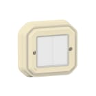 Legrand - Commande double Self-e pour éclairage et prise Plexo with Netatmo complet sable