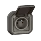 Legrand - Prise de courant 2P+T Plexo complet encastré anthracite