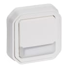 Legrand - Poussoir NO-NF lumineux porte-etiquette Plexo complet encastre et griffes -blanc