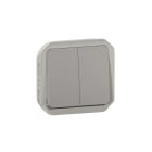 Legrand - Double interrupteur / va-et-vient ou poussoir Plexo composable - gris