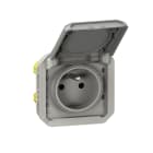 Legrand - Prise de courant avec volet Plexo composable - gris
