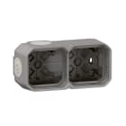 Legrand - Boîtier apparent 2 postes Plexo horizontal ou vertical - gris