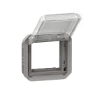 Legrand - Adaptateur Plexo pour Mosaic 2 modules à volet transparent - gris