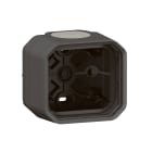 Legrand - Boîtier apparent 1 poste Plexo avec 2 embouts et 1 entrée - anthracite
