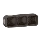 Legrand - Boîtier apparent 3 postes Plexo horizontal ou vertical - anthracite