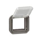 Legrand - Adaptateur Plexo pour Mosaic 2 modules à volet transparent - anthracite