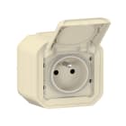 Legrand - Prise de courant avec volet Plexo complet saillie - sable
