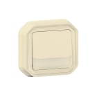 Legrand - Poussoir NO-NF lumineux porte-étiquette Plexo complet encastré et griffes -sable