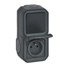 Legrand - Prise de courant avec va-et-vient vertical Plexo complet saillie - anthracite