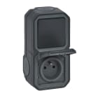 Legrand - Prise de courant avec va-et-vient vertical Plexo complet saillie - anthracite