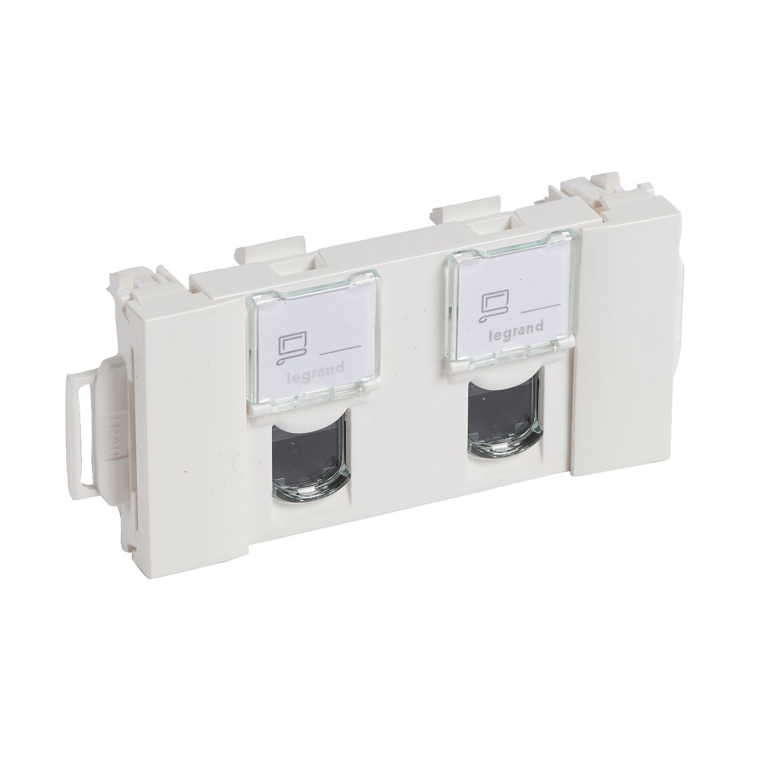 Legrand - Double prise RJ45 Mosaic 6A STP - Blanc