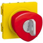 Legrand - Poussoir coup de poing d'arret d'urgence Mosaic - a cle - 2 modules -rouge-jaune