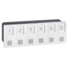 Legrand - Bloc d'appel Mosaic - 6 directions - alimentation incorporée 127/230V~ - 6 mod