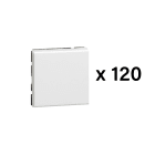 Legrand - Lot de 120 interrupteurs ou va-et-vient 10AX Mosaic Easy-Led 2 modules - blanc