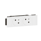 Legrand - Prise 2x2P+T Surface Mosaic Soluclip pour goulotte clippage direct - blanc