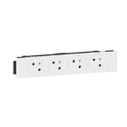 Legrand - Prise 4x2P+T Surface Mosaic Soluclip goulotte clippage direct 8 modules - blanc