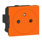 Legrand - Prise 2P+T Surface Mosaic 2 modules connexion bornes auto-orange antimicrobien