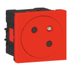 Legrand - Prise de courant 2P+T Surface Mosaic Link raccordement latéral 2 modules - rouge